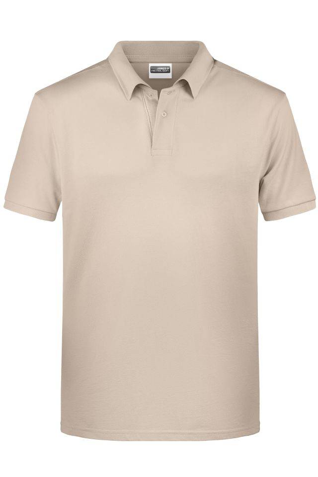Men's Basic Polo Klassisches Poloshirt braun/grau, Gr. M