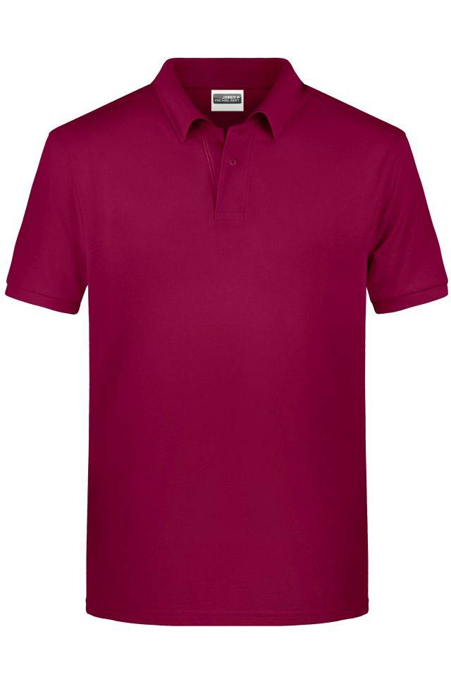 Men's Basic Polo Klassisches Poloshirt rot/weinrot, Gr. M