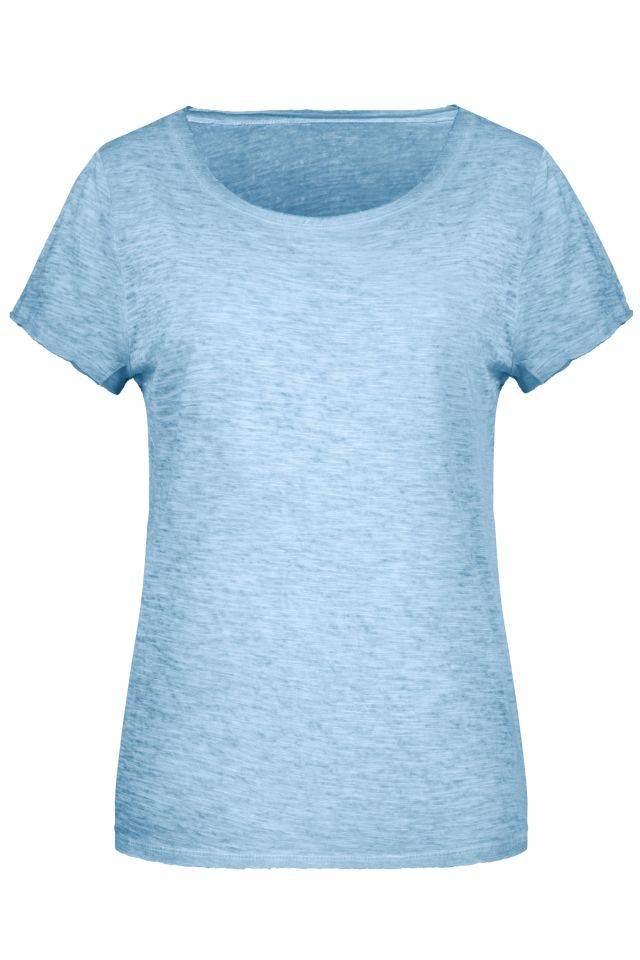 Ladies' Slub-T T-Shirt im Vintage-Look blau, Gr. XS