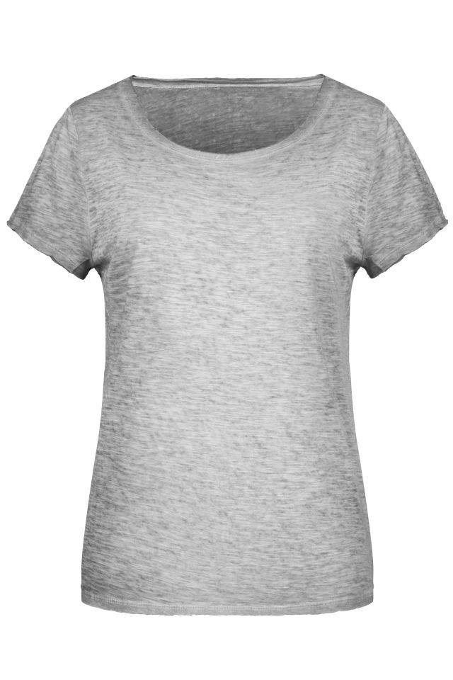 Ladies' Slub-T T-Shirt im Vintage-Look grau, Gr. XXL