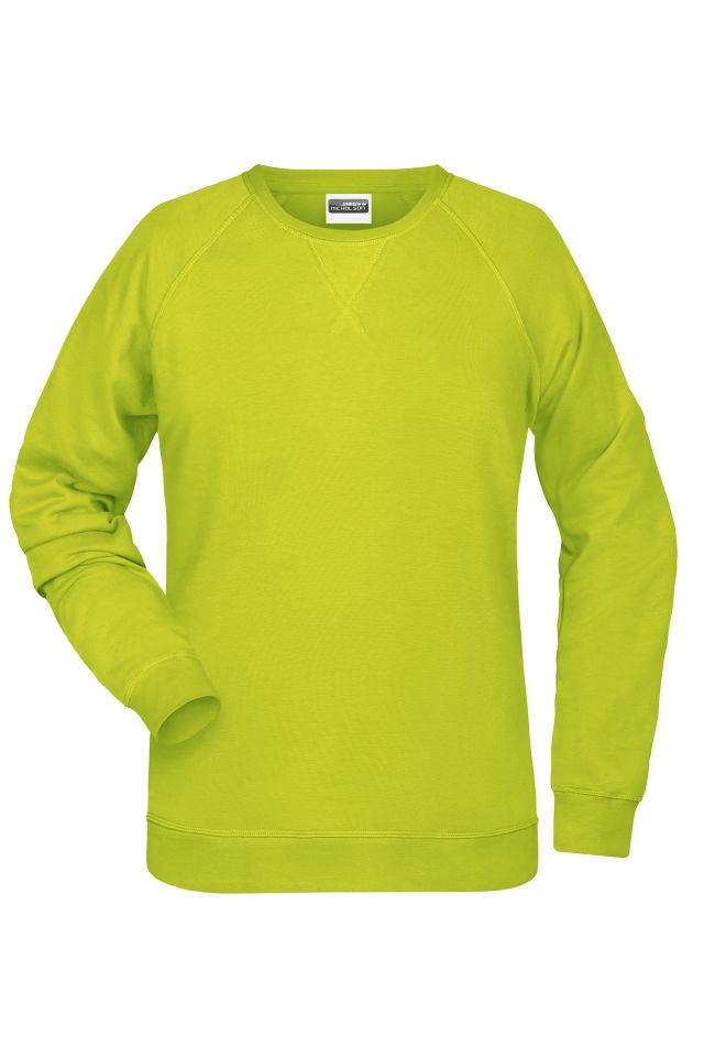 Ladies' Sweat Klassisches Sweatshirt mit Raglanärmeln gelb, Gr. S