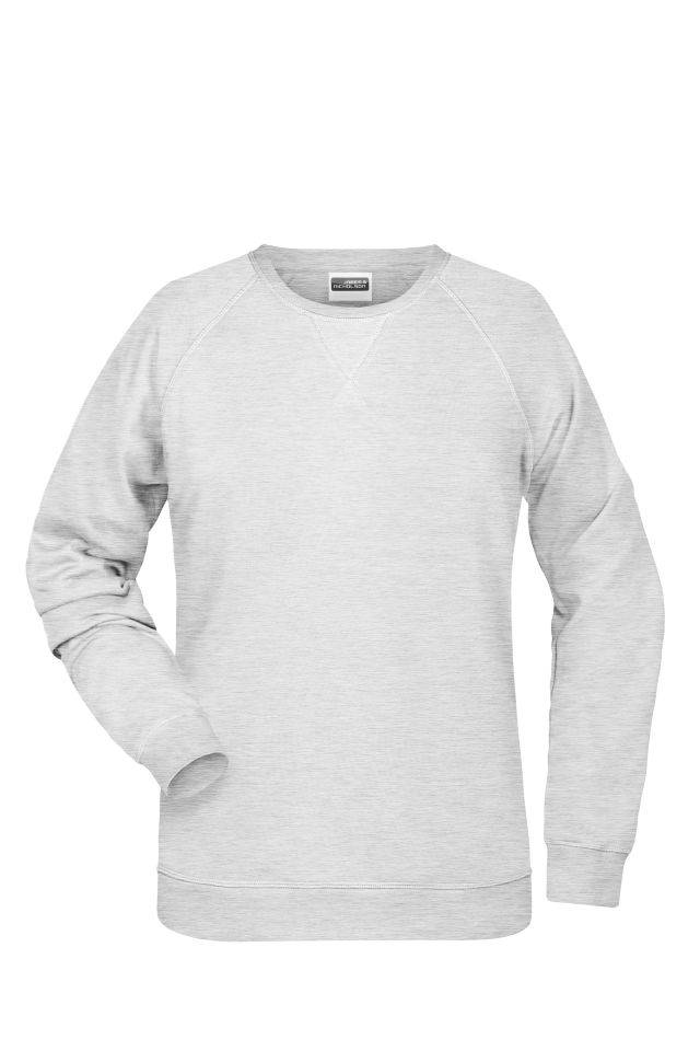 Ladies' Sweat Klassisches Sweatshirt mit Raglanärmeln grau, Gr. XL