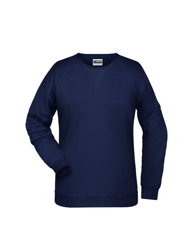 Ladies' Sweat Klassisches Sweatshirt mit Raglanärmeln blau, Gr. XL