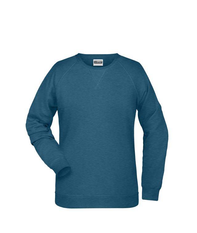 Ladies' Sweat Klassisches Sweatshirt mit Raglanärmeln blau, Gr. XXL