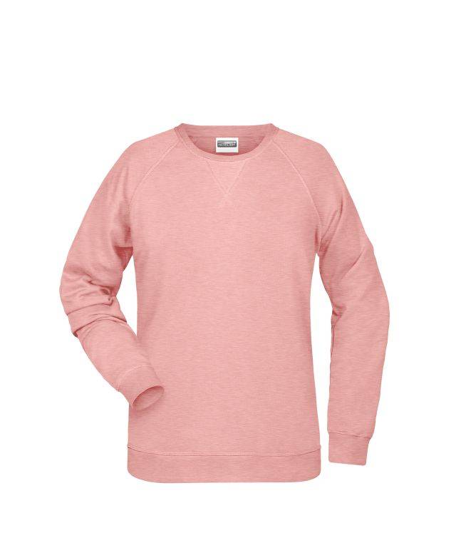Ladies' Sweat Klassisches Sweatshirt mit Raglanärmeln rot, Gr. XS