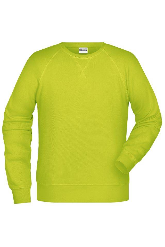 Men's Sweat Klassisches Sweatshirt mit Raglanärmeln gelb, Gr. XXL
