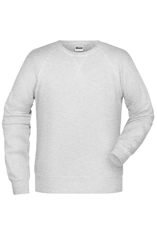 Men's Sweat Klassisches Sweatshirt mit Raglanärmeln grau, Gr. 3XL