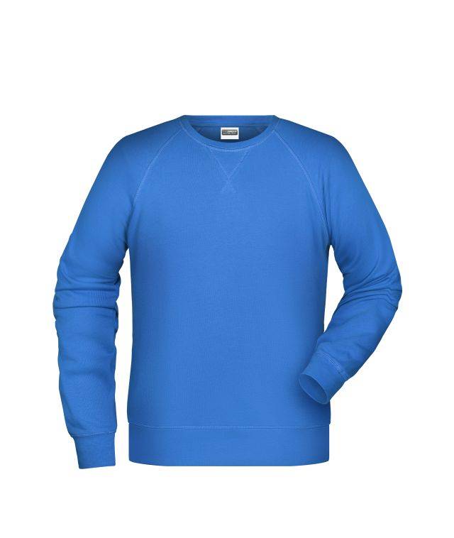 Men's Sweat Klassisches Sweatshirt mit Raglanärmeln blau, Gr. M
