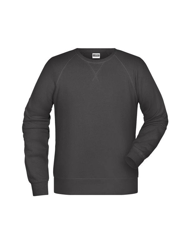 Men's Sweat Klassisches Sweatshirt mit Raglanärmeln grau, Gr. 5XL