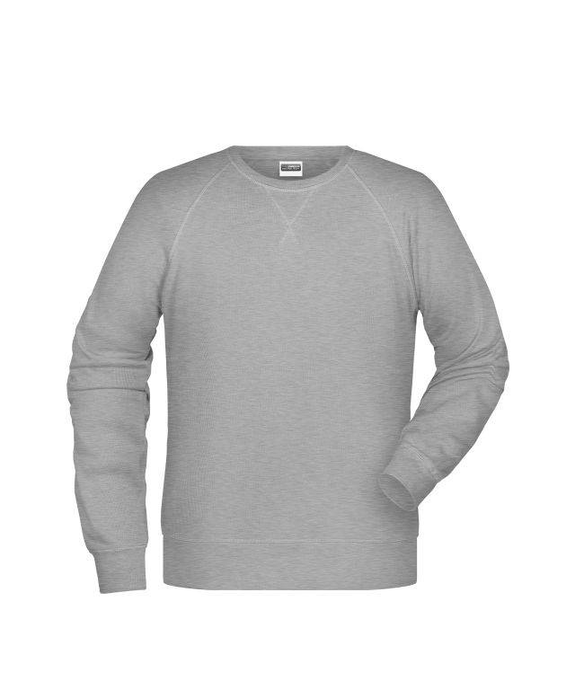 Men's Sweat Klassisches Sweatshirt mit Raglanärmeln grau, Gr. XL