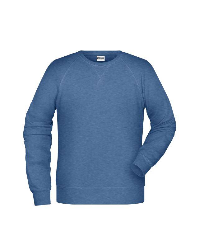 Men's Sweat Klassisches Sweatshirt mit Raglanärmeln blau, Gr. 3XL