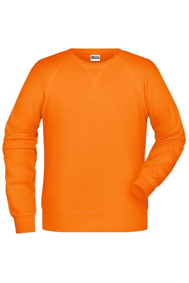 Men's Sweat Klassisches Sweatshirt mit Raglanärmeln orange, Gr. M