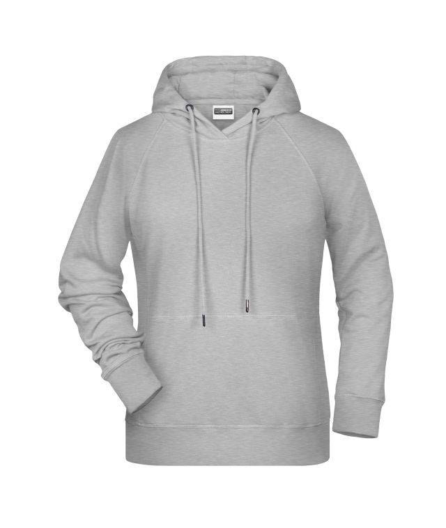 Ladies' Hoody Kapuzensweat mit Raglanärmeln grau, Gr. XL