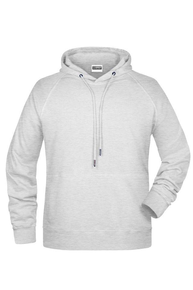 Men's Hoody Kapuzensweat mit Raglanärmeln grau, Gr. XXL