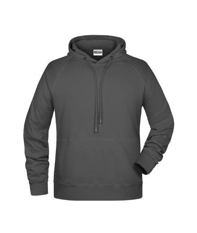 Men's Hoody Kapuzensweat mit Raglanärmeln grau, Gr. M