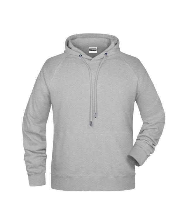 Men's Hoody Kapuzensweat mit Raglanärmeln grau, Gr. L