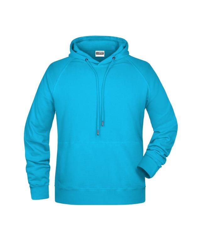 Men's Hoody Kapuzensweat mit Raglanärmeln blau, Gr. S