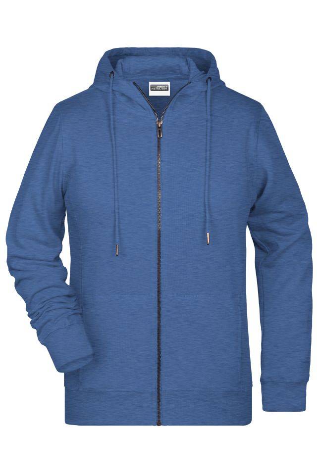Ladies' Zip Hoody Sweat-Jacke mit Kapuze und Reißverschluss blau, Gr. M