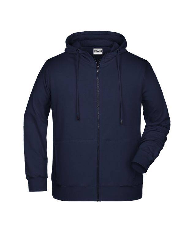 Men's Zip Hoody Sweat-Jacke mit Kapuze und Reißverschluss blau, Gr. 3XL