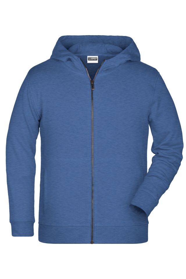 Children's Zip Hoody Sweat-Jacke mit Kapuze und Reißverschluss blau, Gr. XS