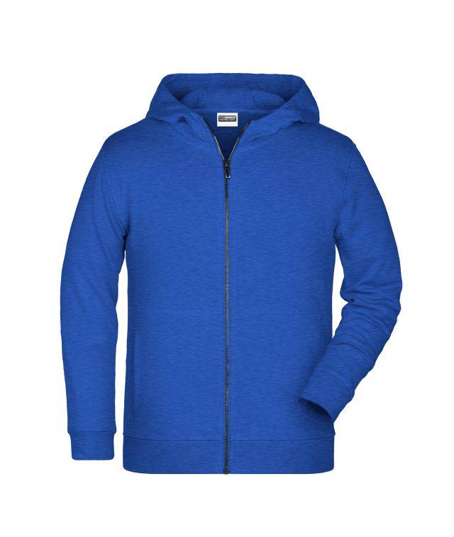 Children's Zip Hoody Sweat-Jacke mit Kapuze und Reißverschluss blau, Gr. S
