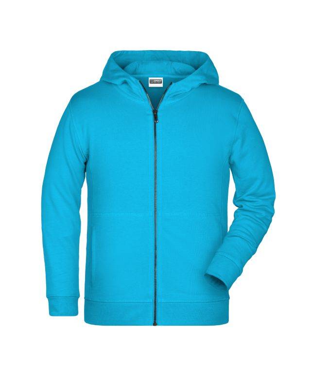 Children's Zip Hoody Sweat-Jacke mit Kapuze und Reißverschluss blau, Gr. XXL