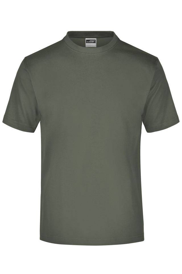 Round-T Medium (150g/m²) Komfort-T-Shirt aus Single-Jersey braun/grün/oliv, Gr. L