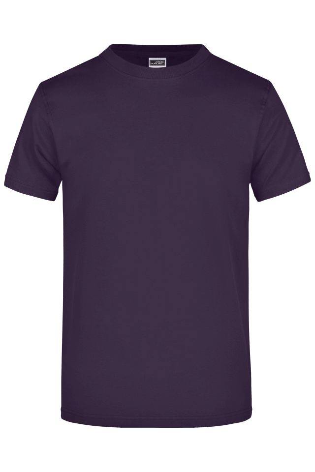 Round-T Heavy (180g/m²) Komfort-T-Shirt aus strapazierfähigem Single-Jersey lila/braun, Gr. L