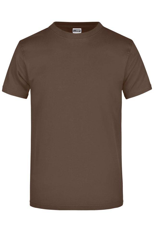 Round-T Heavy (180g/m²) Komfort-T-Shirt aus strapazierfähigem Single-Jersey braun, Gr. 4XL