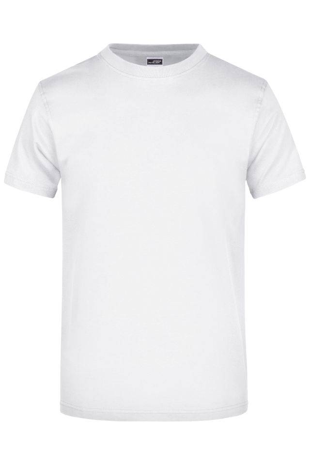 Round-T Heavy (180g/m²) Komfort-T-Shirt aus strapazierfähigem Single-Jersey weiß, Gr. L