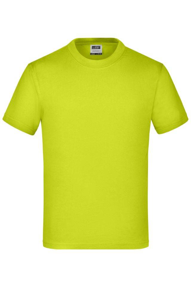 Junior Basic-T Kinder Komfort-T-Shirt aus hochwertigem Single-Jersey gelb, Gr. L