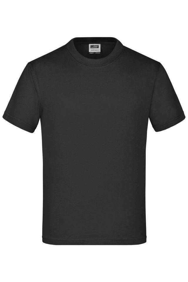 Junior Basic-T Kinder Komfort-T-Shirt aus hochwertigem Single-Jersey schwarz, Gr. M