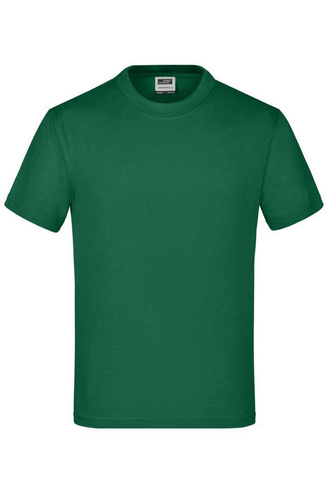 Junior Basic-T Kinder Komfort-T-Shirt aus hochwertigem Single-Jersey grün, Gr. S