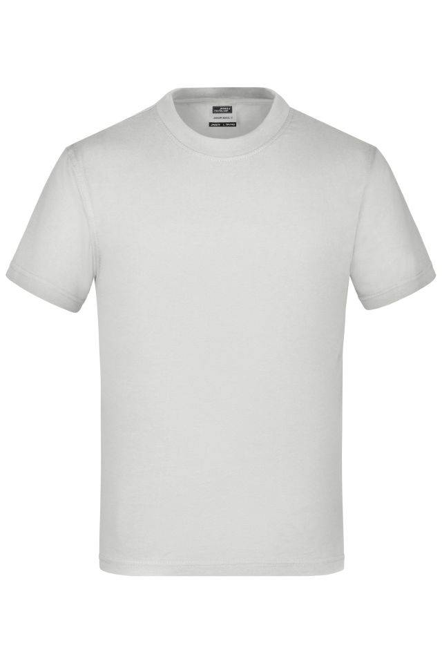 Junior Basic-T Kinder Komfort-T-Shirt aus hochwertigem Single-Jersey grau, Gr. L