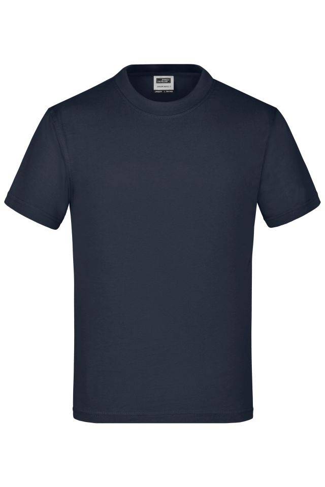 Junior Basic-T Kinder Komfort-T-Shirt aus hochwertigem Single-Jersey blau, Gr. M