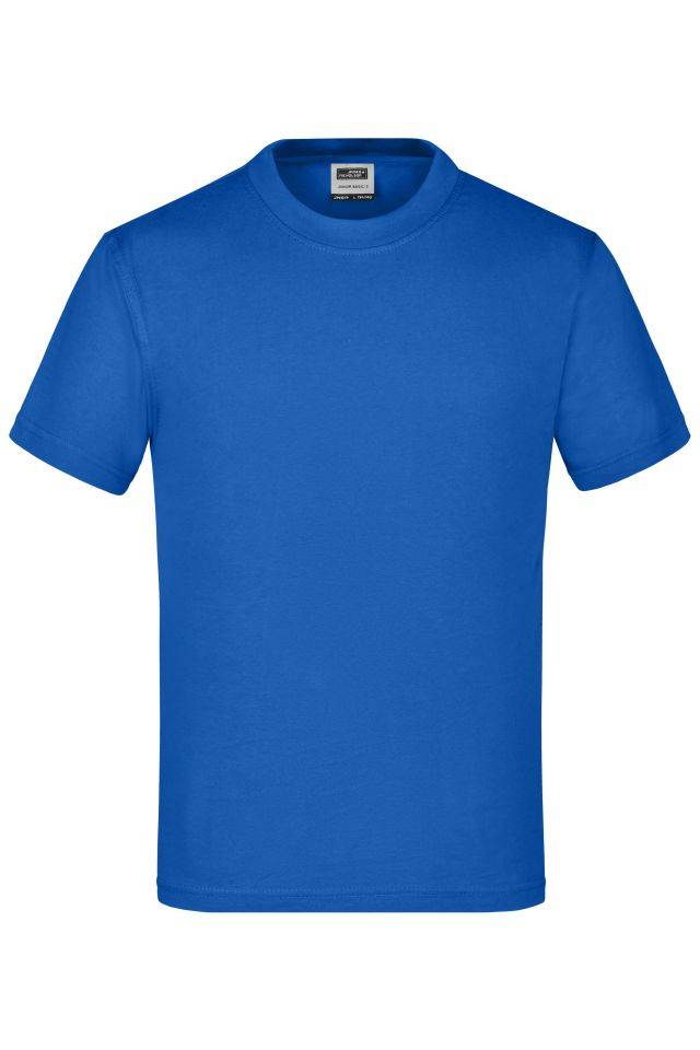 Junior Basic-T Kinder Komfort-T-Shirt aus hochwertigem Single-Jersey blau, Gr. L
