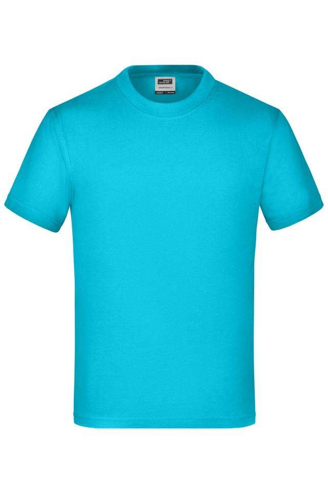 Junior Basic-T Kinder Komfort-T-Shirt aus hochwertigem Single-Jersey blau, Gr. XXL