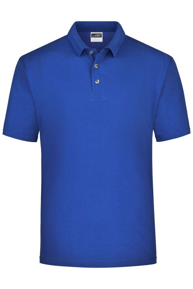 Polo-Piqué Medium Klassisches Polohemd für Freizeit und Sport blau, Gr. L