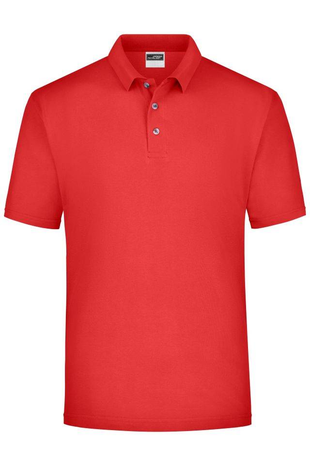 Polo-Piqué Medium Klassisches Polohemd für Freizeit und Sport rot, Gr. 5XL