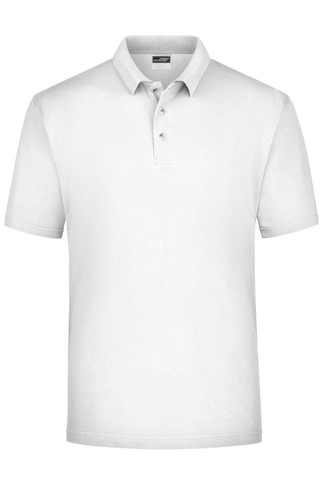 Polo-Piqué Medium Klassisches Polohemd für Freizeit und Sport weiß, Gr. 5XL