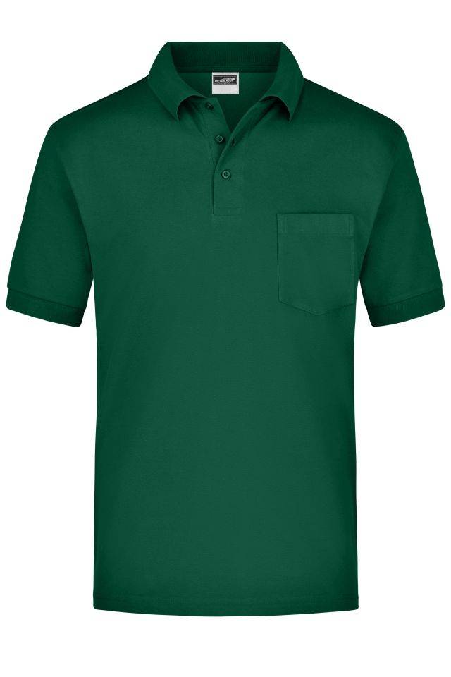 Polo-Piqué Pocket Klassisches Piqué Polohemd mit Brusttasche grün, Gr. S
