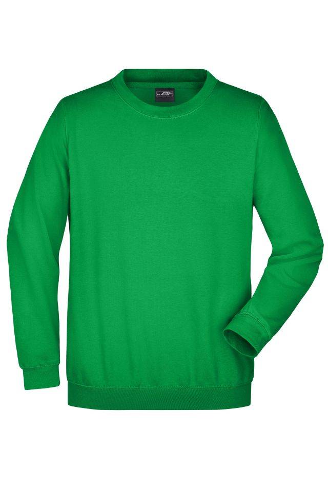 Round-Sweat Heavy Klassisches Komfort Rundhals-Sweatshirt grün, Gr. XXL