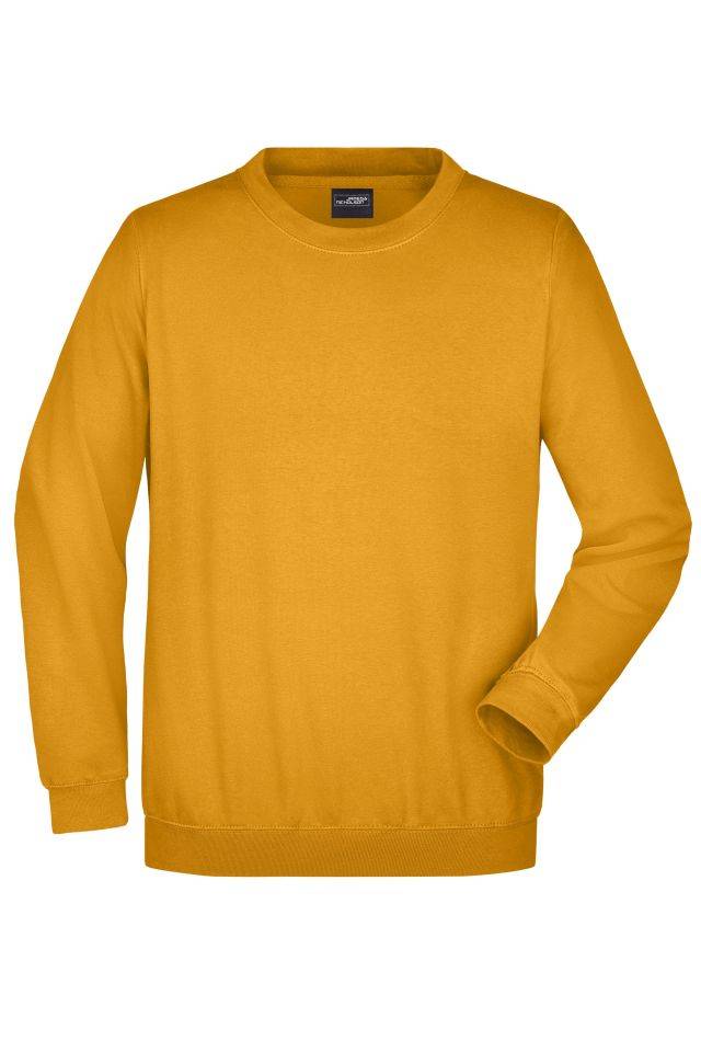 Round-Sweat Heavy Klassisches Komfort Rundhals-Sweatshirt gelb, Gr. S