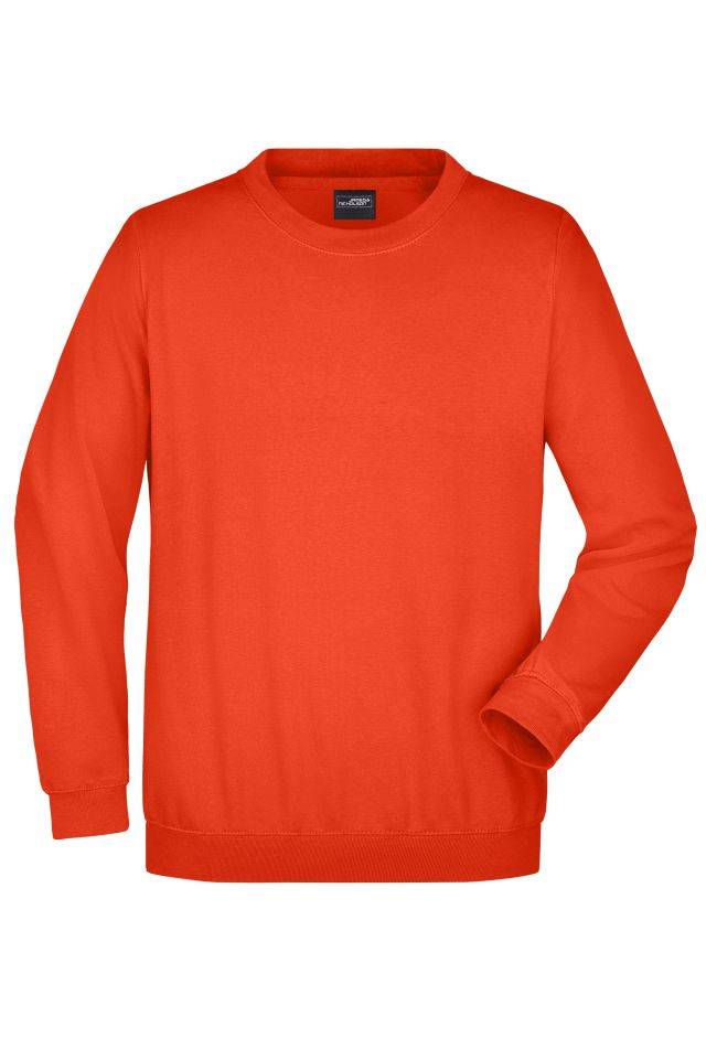 Round-Sweat Heavy Klassisches Komfort Rundhals-Sweatshirt rot, Gr. M