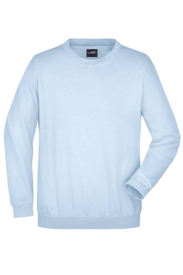 Round-Sweat Heavy Klassisches Komfort Rundhals-Sweatshirt blau, Gr. XL