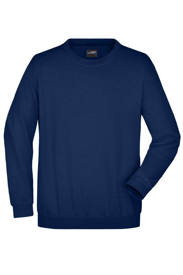 Round-Sweat Heavy Klassisches Komfort Rundhals-Sweatshirt blau, Gr. L