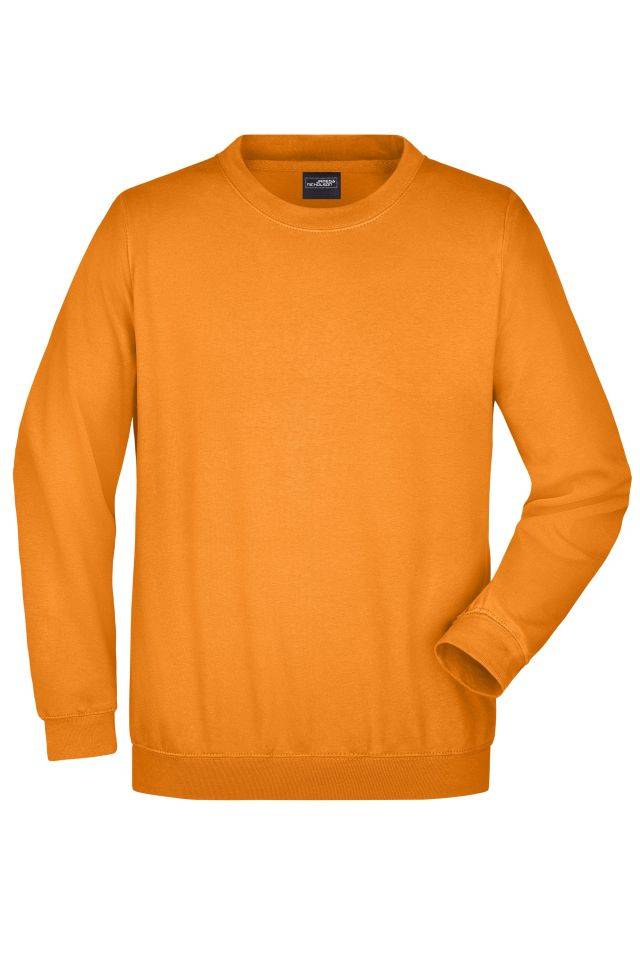 Round-Sweat Heavy Klassisches Komfort Rundhals-Sweatshirt orange, Gr. 4XL