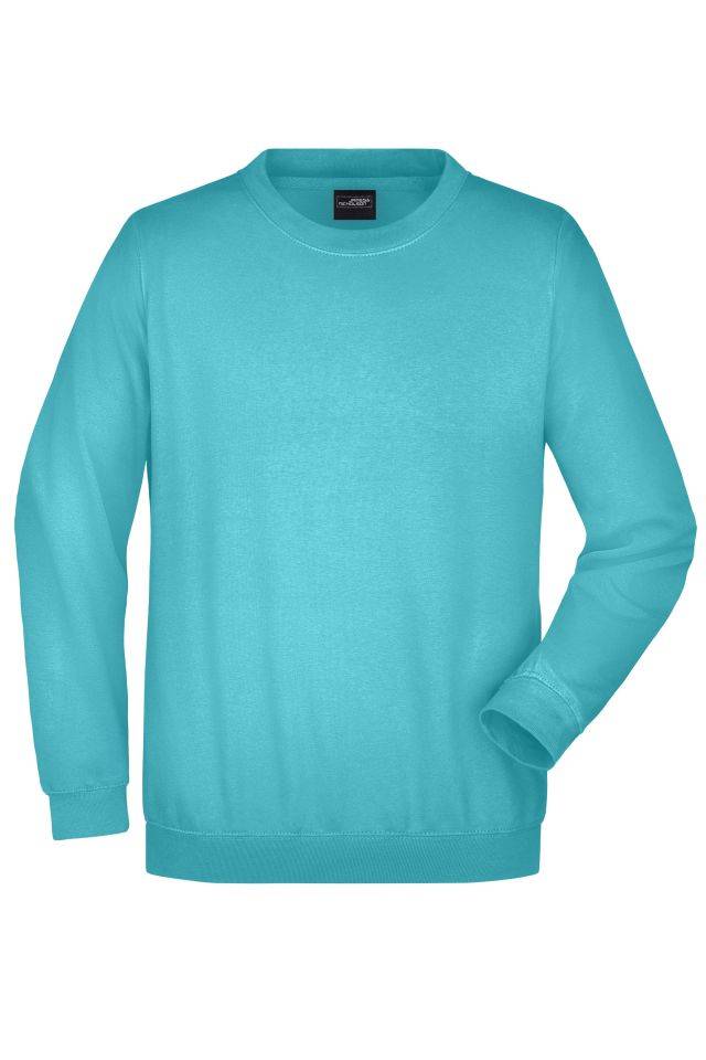 Round-Sweat Heavy Klassisches Komfort Rundhals-Sweatshirt blau, Gr. XL