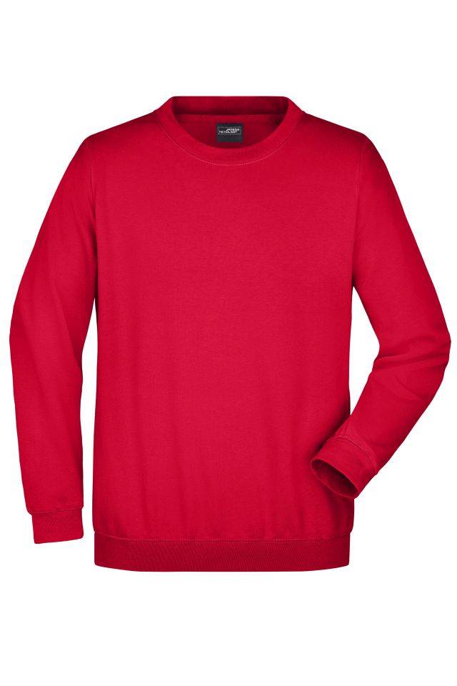 Round-Sweat Heavy Klassisches Komfort Rundhals-Sweatshirt rot, Gr. XXL