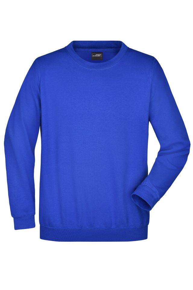 Round-Sweat Heavy Klassisches Komfort Rundhals-Sweatshirt blau, Gr. L